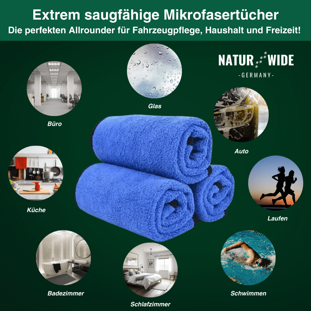 Mikrofasertücher für Auto, Glas & Spiegel – Ansicht 2