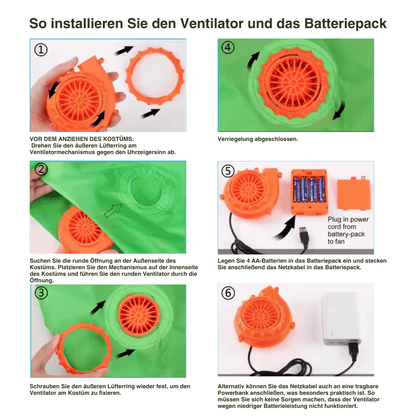 Aufblasbares Alien-Kostüm für Kind & Erwachsene – Ansicht 5
