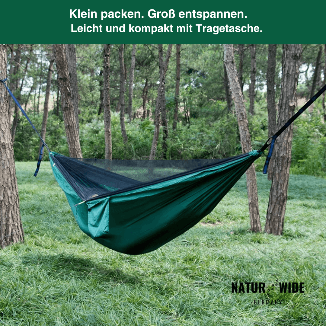 Camping-Hängematte mit Moskitonetz & Tarp – Ansicht 9
