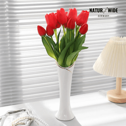 Künstliche Tulpen im 5er-Bund, täuschend echt – Ansicht 5