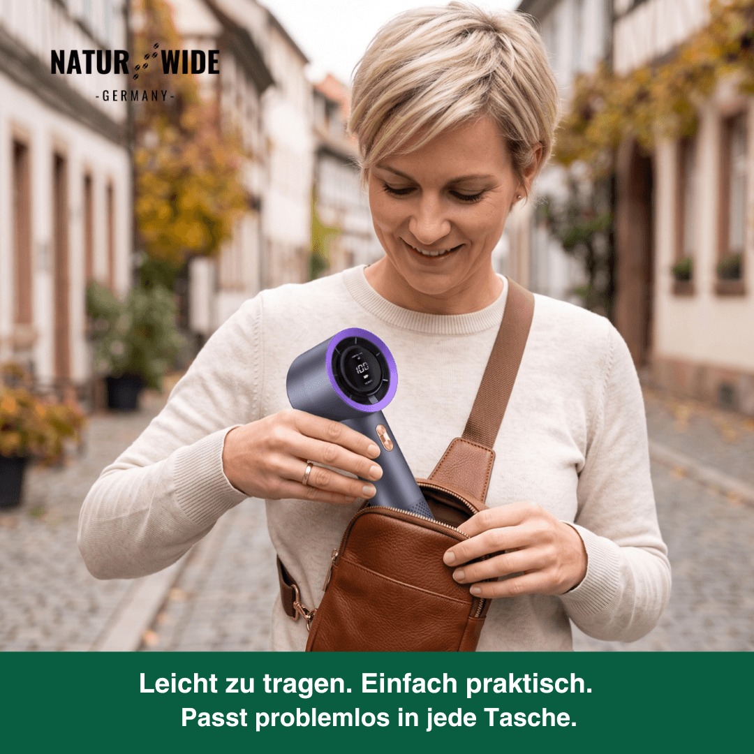 Hand-Ventilator mit 199 Stufen und USB-C – Ansicht 15