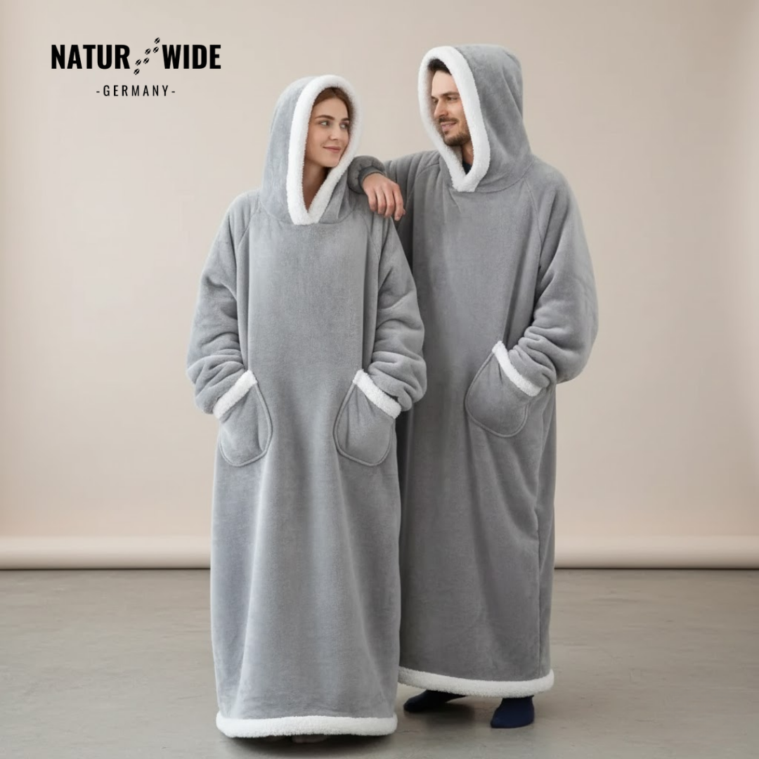 Oversize Deckenhoodie aus Flanell mit Kapuze – Ansicht 6