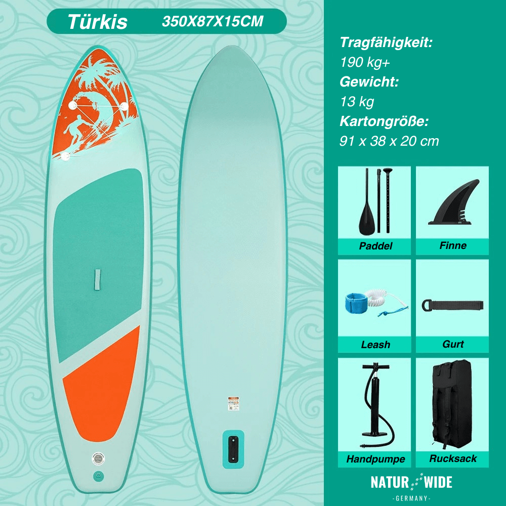 Aufblasbares SUP-Board 350 cm, Komplettset – Ansicht 9