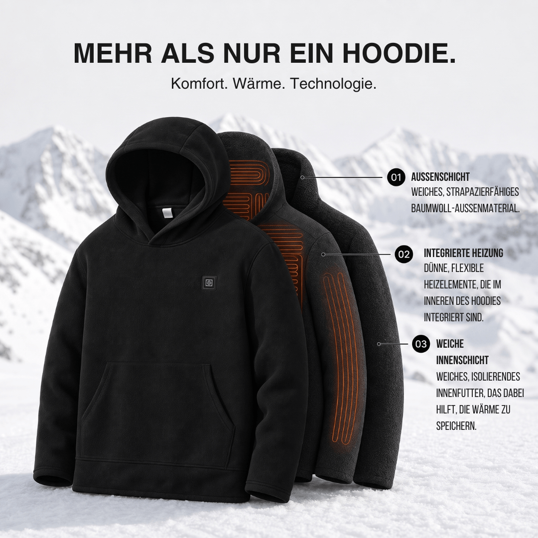USB beheizter Hoodie mit Reißverschluss, unisex – Ansicht 7