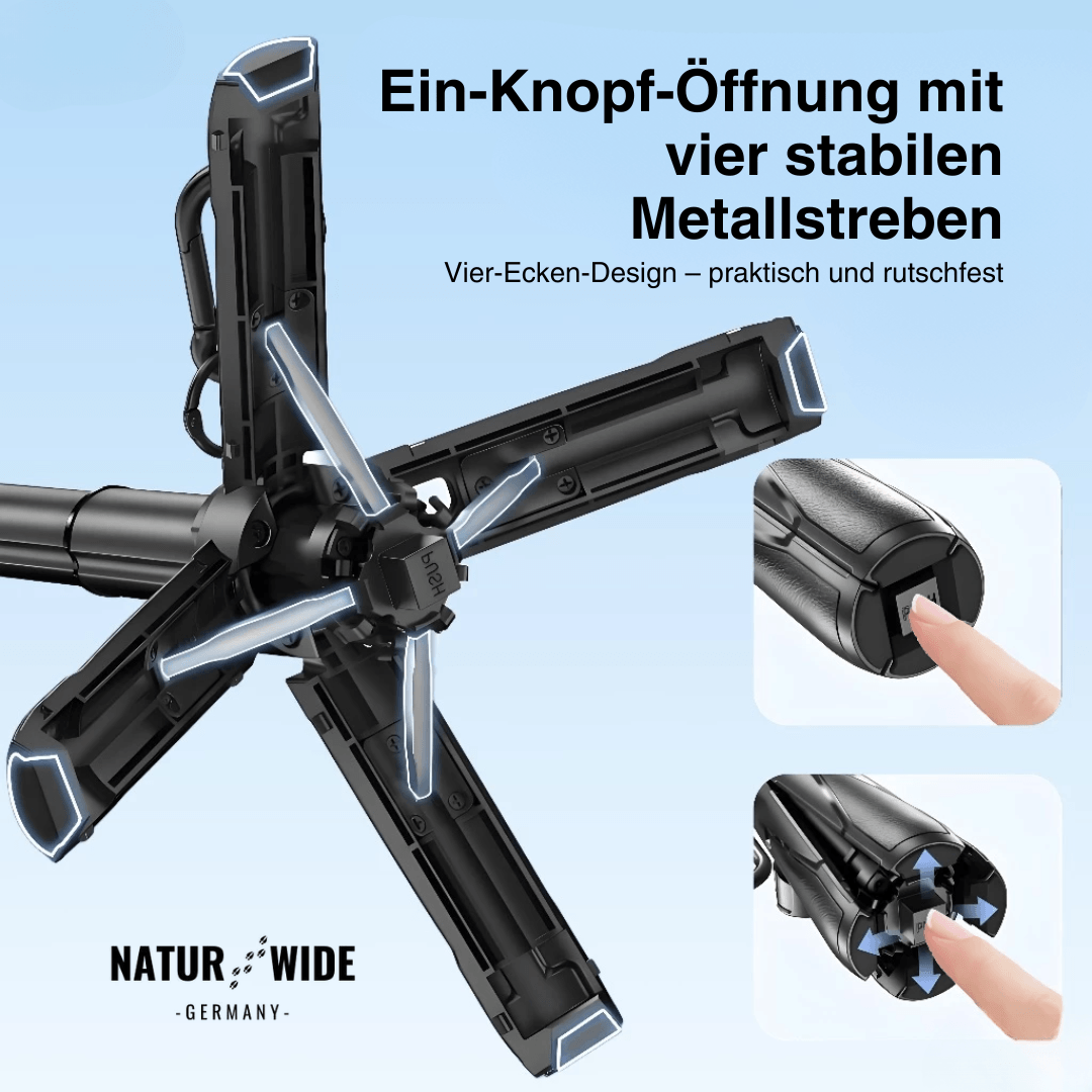 Mini-Selfie-Stick mit Stativ & Fernauslöser – Ansicht 6