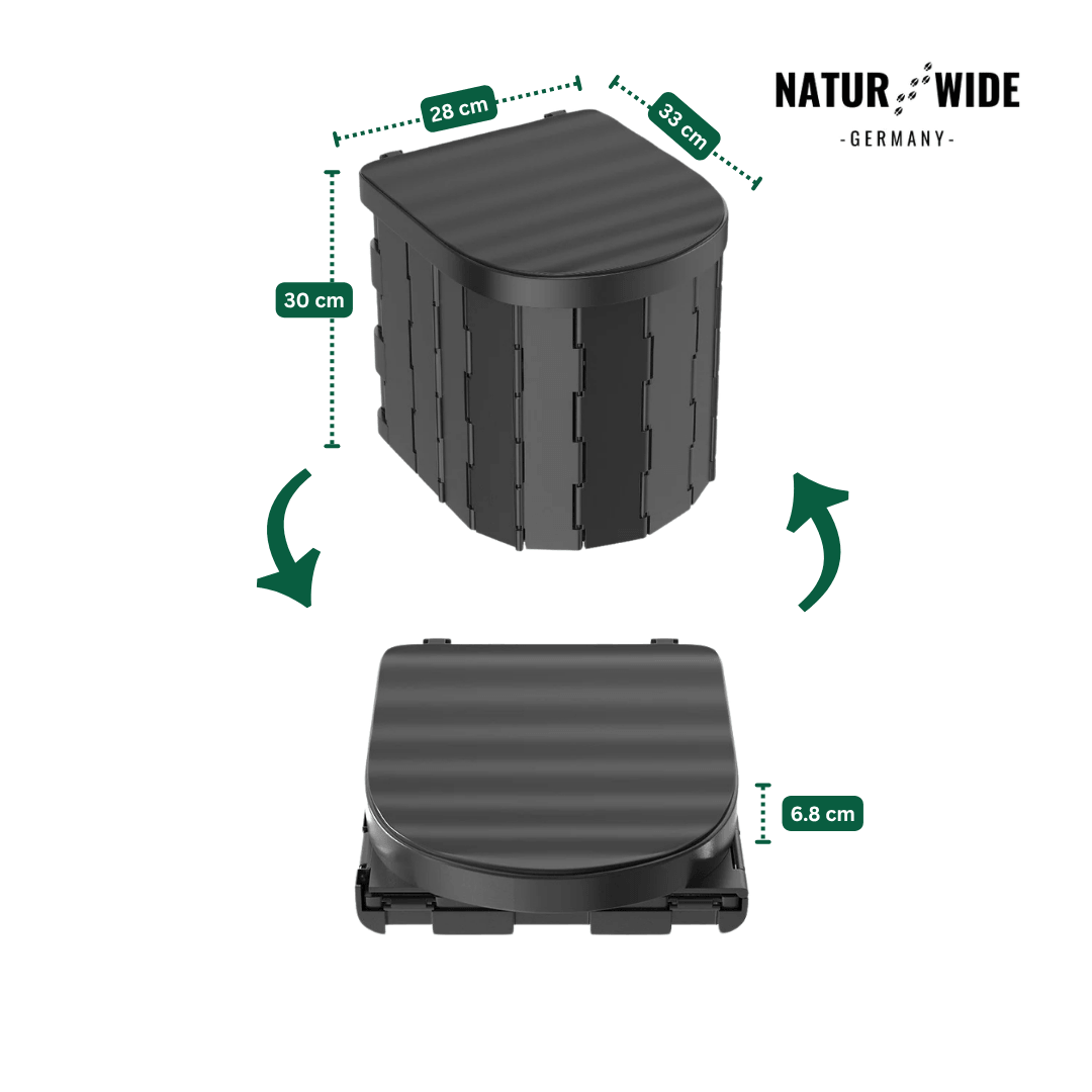 Faltbare Campingtoilette bis 200 kg, 1,85 kg – Ansicht 16