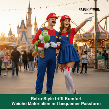 Klempner-Kostüm Rot & Grün: Overall oder Kleid – Ansicht 3