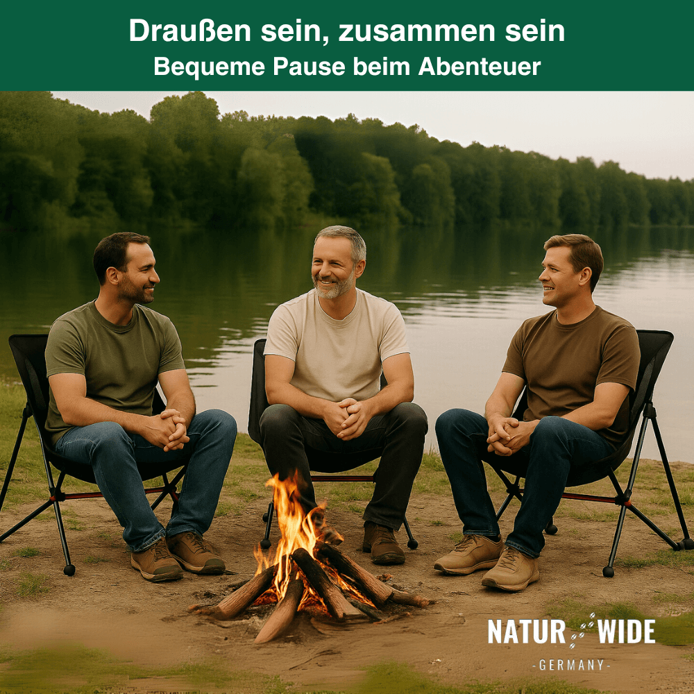 Leichter Campingstuhl, hohe Lehne, 1,3 kg – Ansicht 2