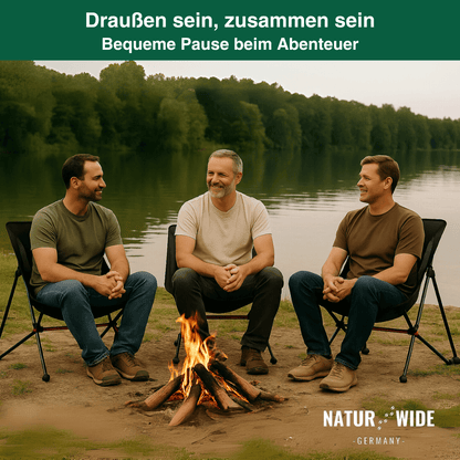 Leichter Campingstuhl, hohe Lehne, 1,3 kg – Ansicht 2