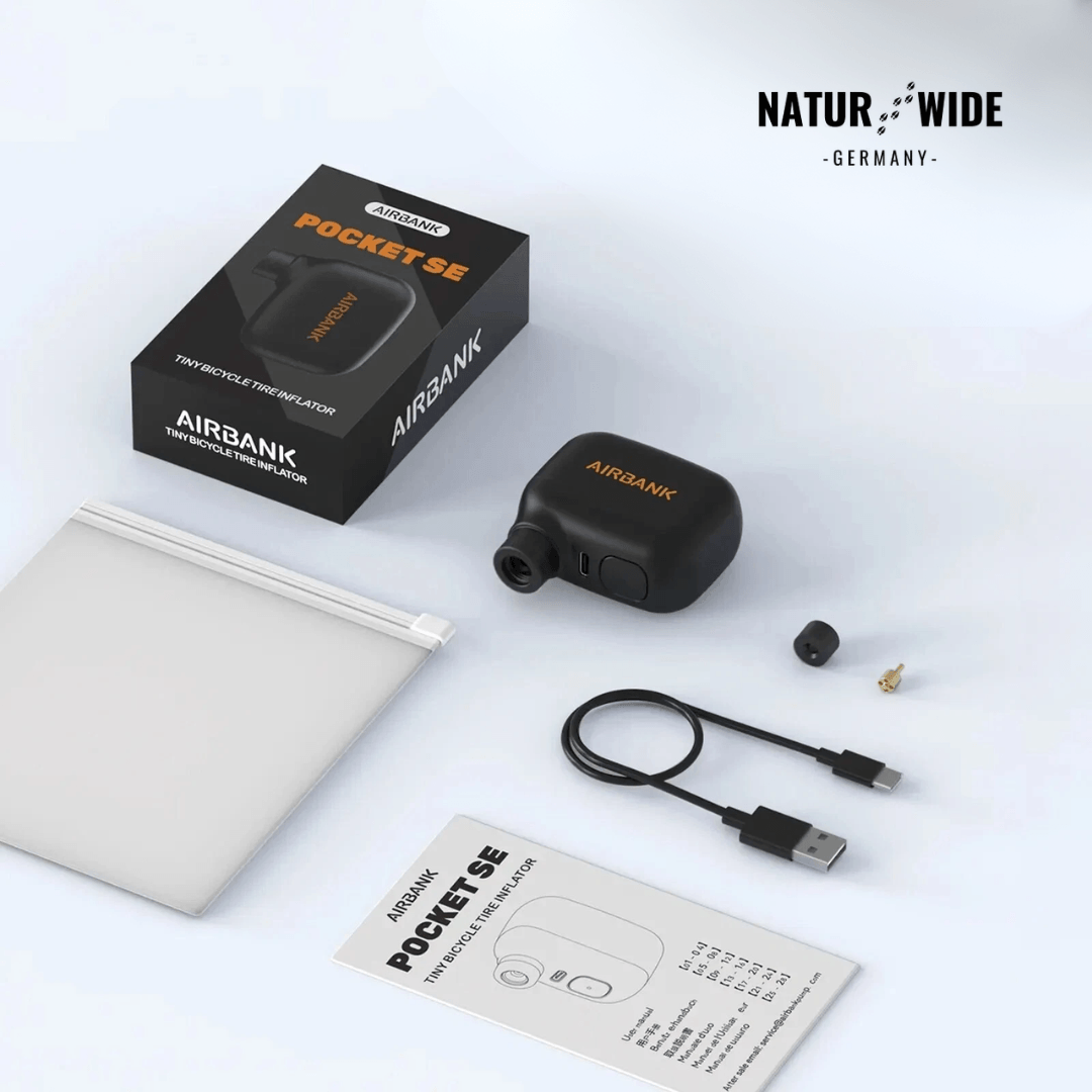 Elektrische Mini-Fahrradpumpe, 6,9 bar, 93 g – Ansicht 6