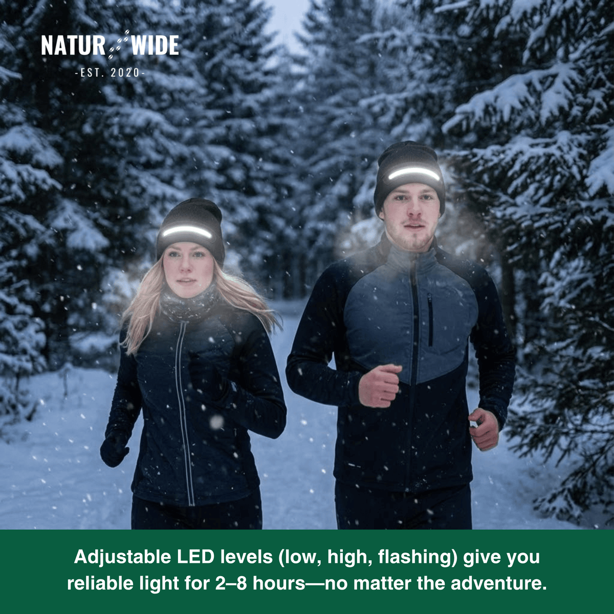 LED-Mütze mit Licht, USB-Akku, unisex – Ansicht 4