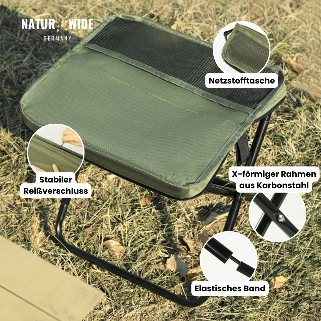 Faltbarer Campingstuhl, 0,9 kg, bis 120 kg – Ansicht 8