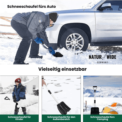 Teleskop-Schneeschaufel fürs Auto, Alu, 1 kg – Ansicht 2
