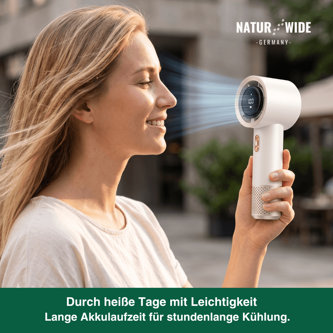 Hand-Ventilator mit 199 Stufen und USB-C – Ansicht 14