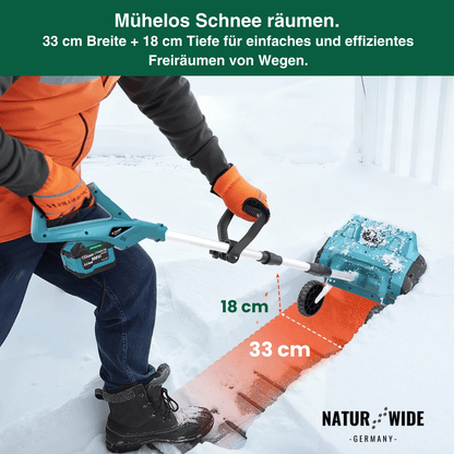Akku-Schneefräse 3500 W, bürstenlos, mit Rädern – Ansicht 3