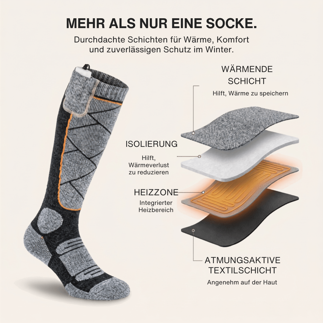 Beheizte Socken aus Baumwolle, 3 Heizstufen – Ansicht 2