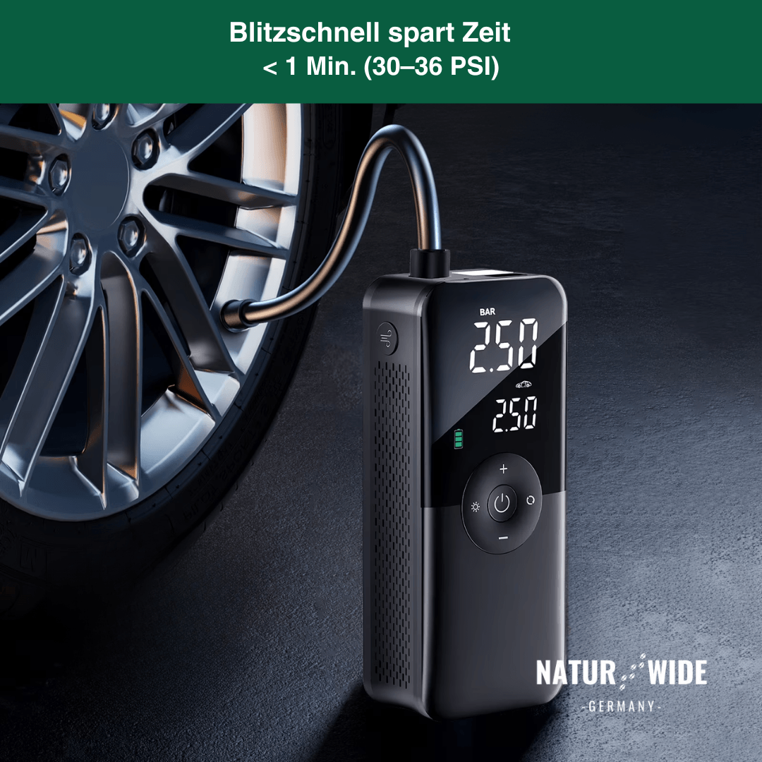 Akku-Reifenkompressor mit Display & Powerbank – Ansicht 13