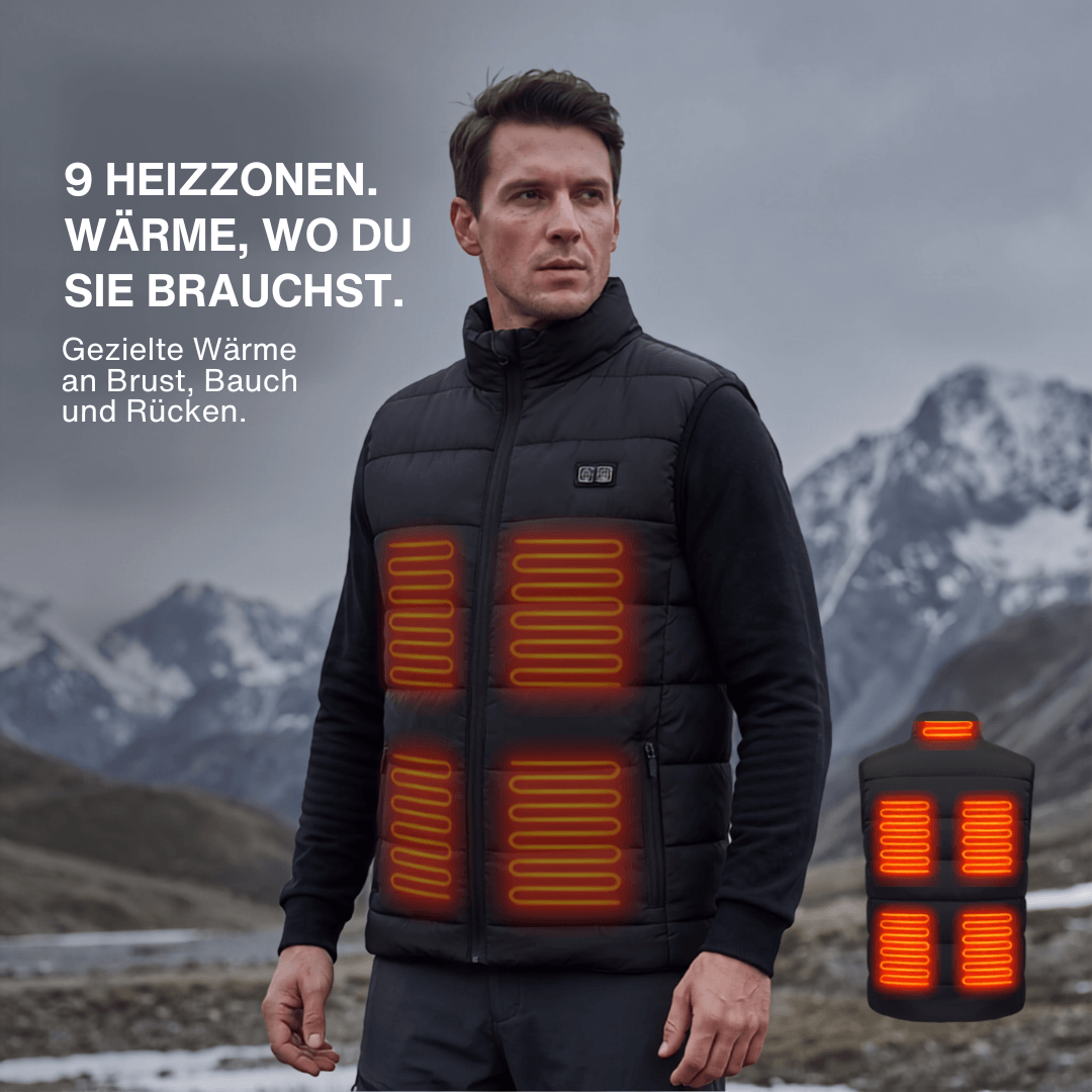 Beheizte Weste mit 9 Heizzonen für Powerbank – Ansicht 6
