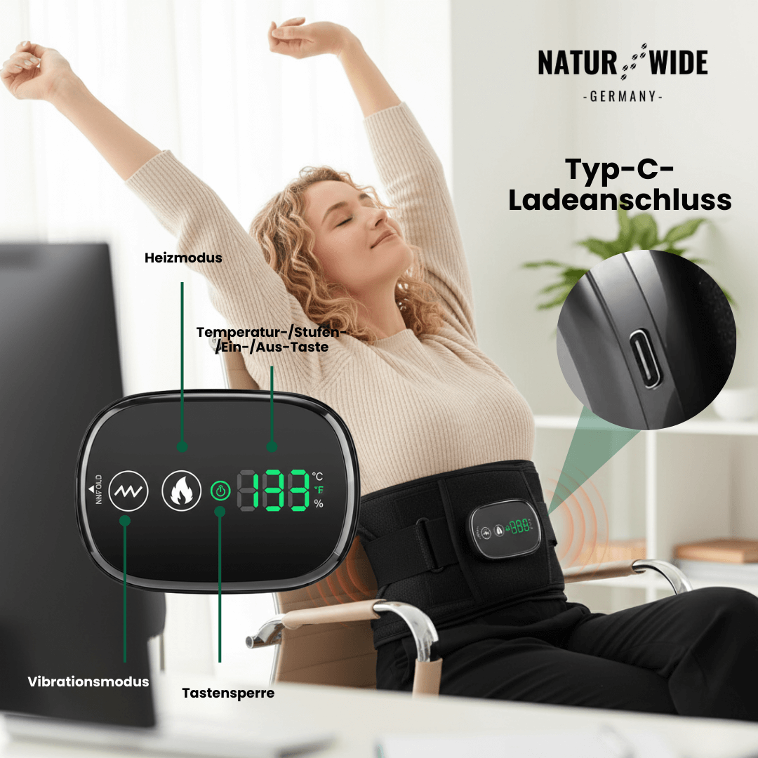 Massagegürtel mit Wärme, Vibration und Rotlicht – Ansicht 11