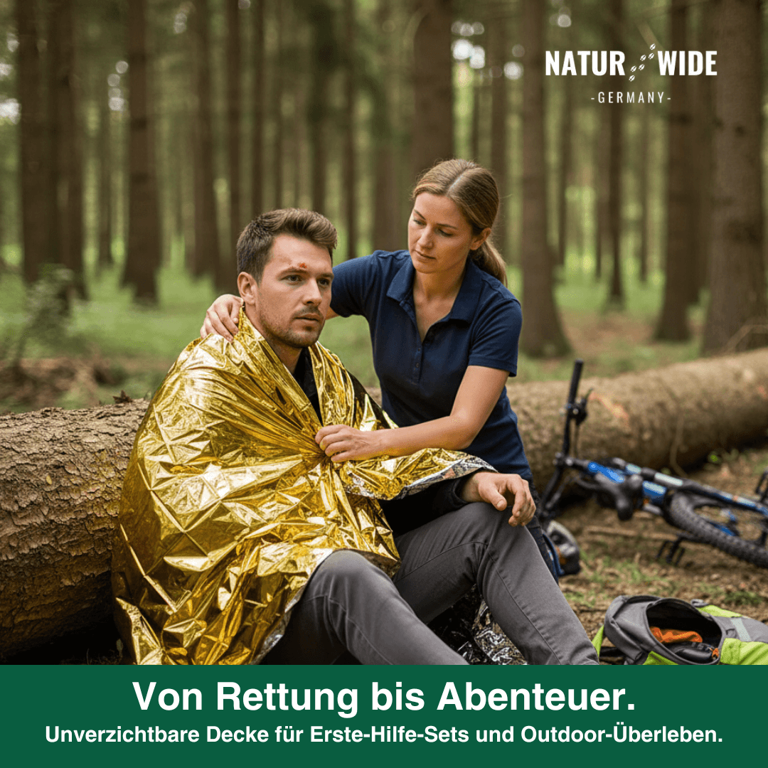 Rettungsdecke Gold/Silber 130 × 210 cm, 5 Stück – Ansicht 4