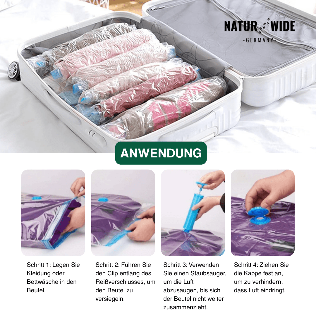 Vakuumbeutel für Kleidung & Bettdecken, 3 Stück – Ansicht 7