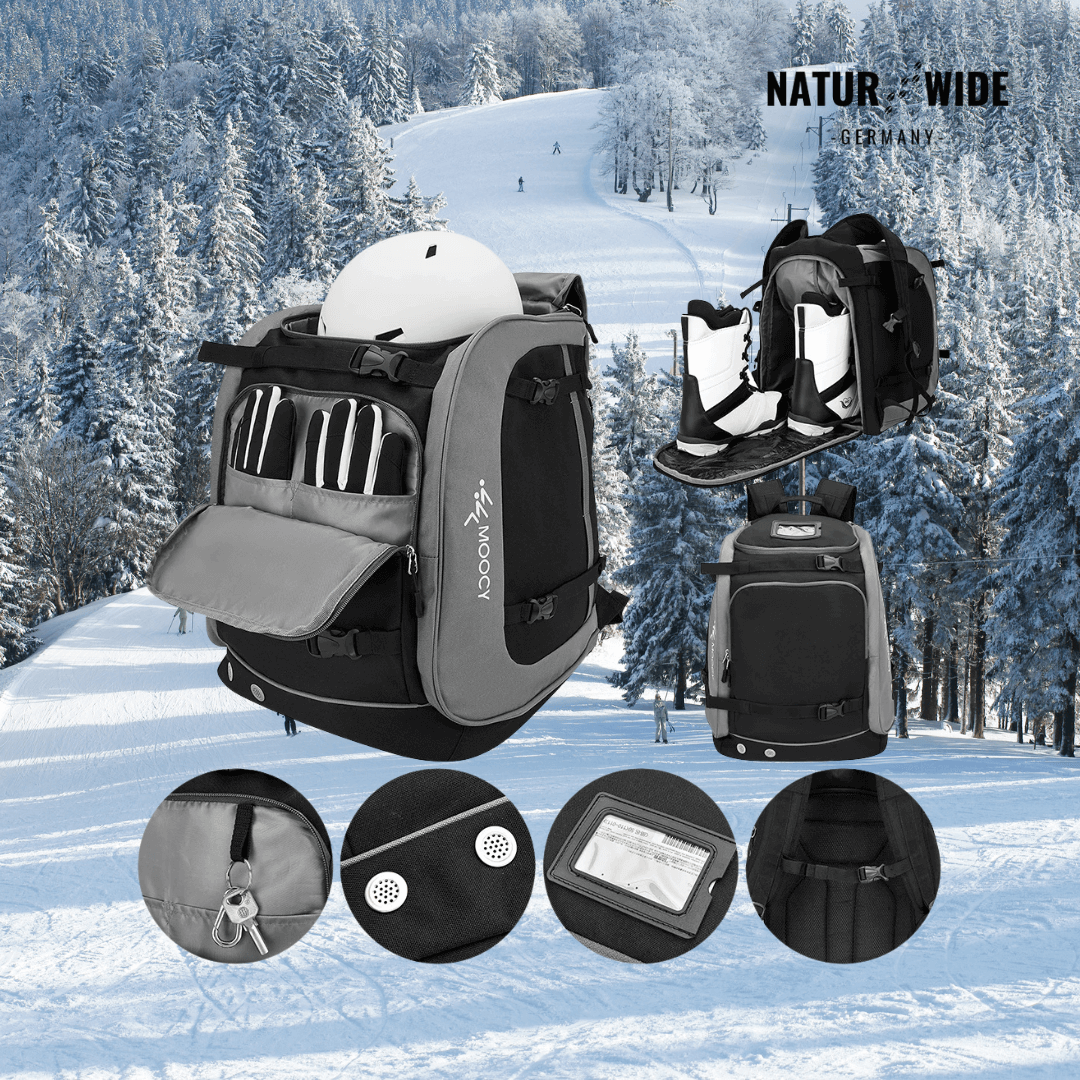 Skischuh-Rucksack 65 L für Stiefel, Helm & Ski – Ansicht 5