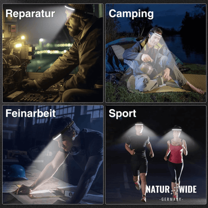 Stirnlampe Pro mit 400 Lumen, USB-C, Rotlicht – Ansicht 7
