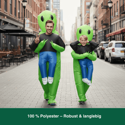 Aufblasbares Alien-Kostüm für Kind & Erwachsene – Ansicht 2