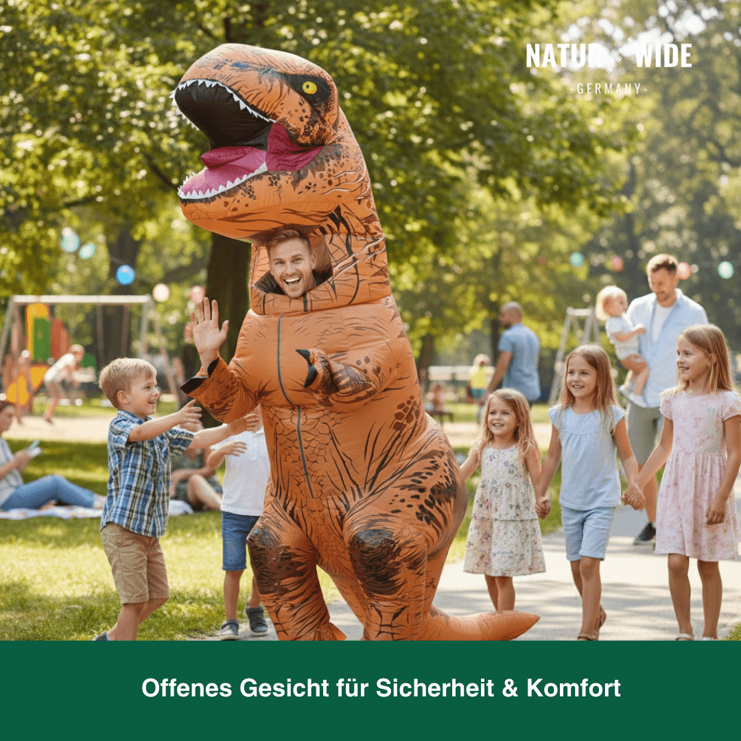 Aufblasbares T-Rex-Kostüm, Kind & Erwachsene – Ansicht 5