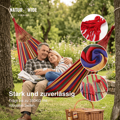 Canvas-Hängematte gestreift, 1 oder 2 Personen – Ansicht 8