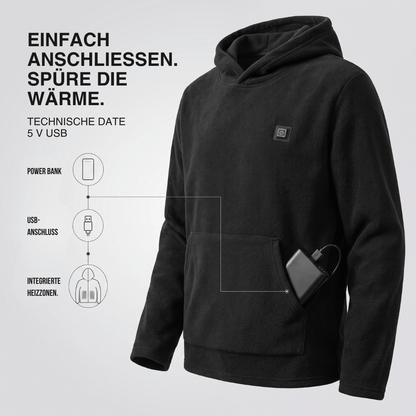 USB beheizter Hoodie mit Reißverschluss, unisex – Ansicht 11