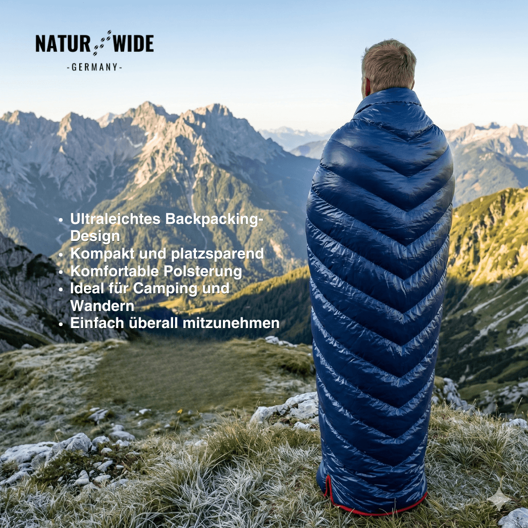 Daunenschlafsack 90 % Gänsedaunen, 725 g – Ansicht 10