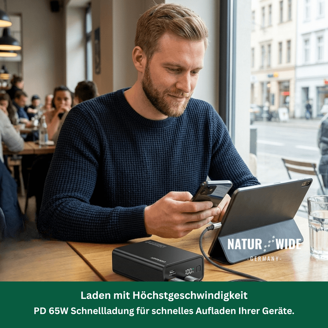Powerbank 20.000 mAh mit 65 W USB-C PD – Ansicht 2