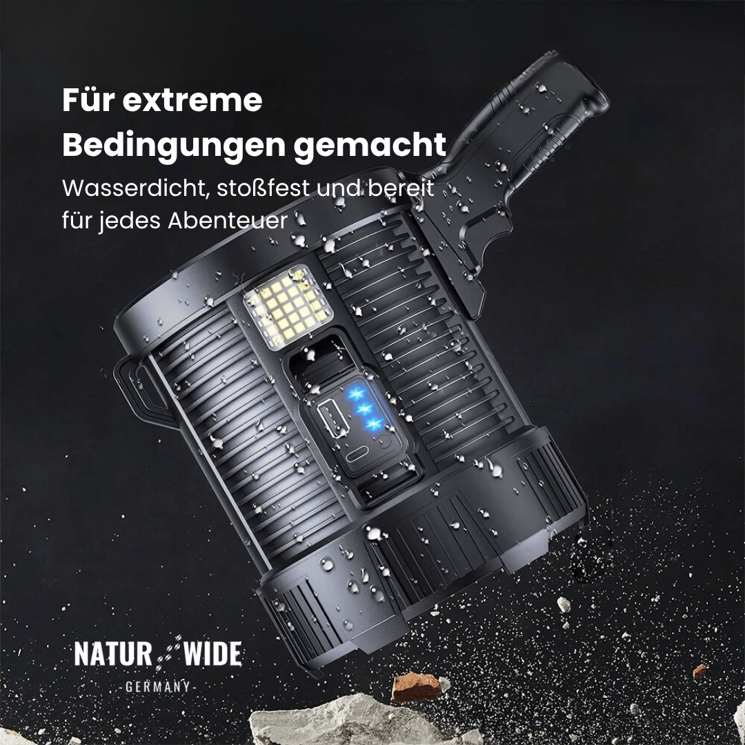 LED-Handstrahler mit Akku, Solar & Powerbank – Ansicht 11
