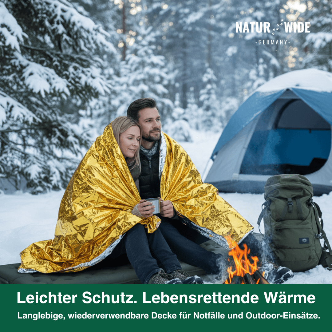 Rettungsdecke Gold/Silber 130 × 210 cm, 5 Stück – Ansicht 6