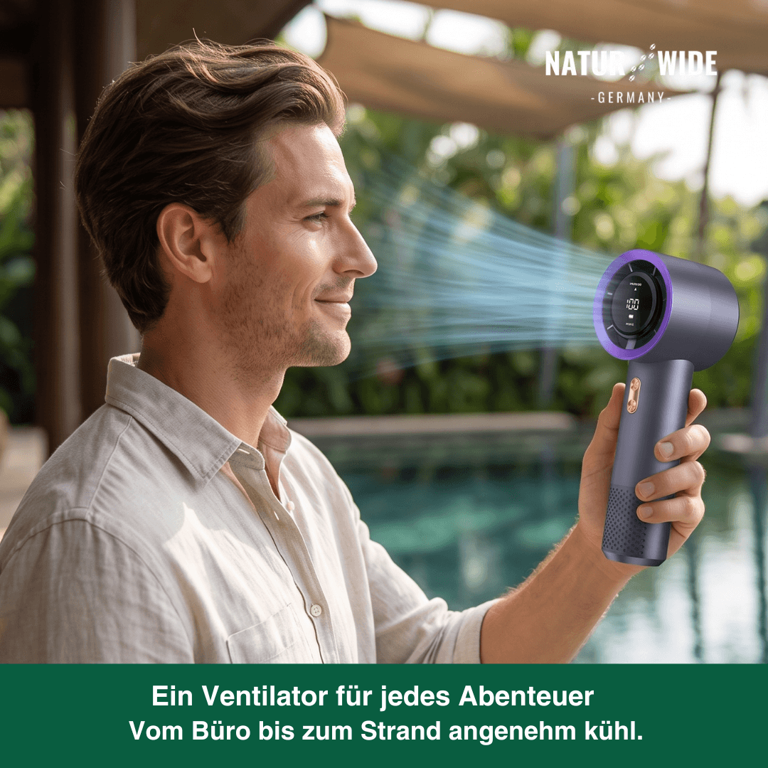 Hand-Ventilator mit 199 Stufen und USB-C – Ansicht 13