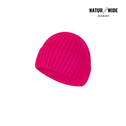 Strickmütze mit Umschlag, unisex, 14 Farben – Pink