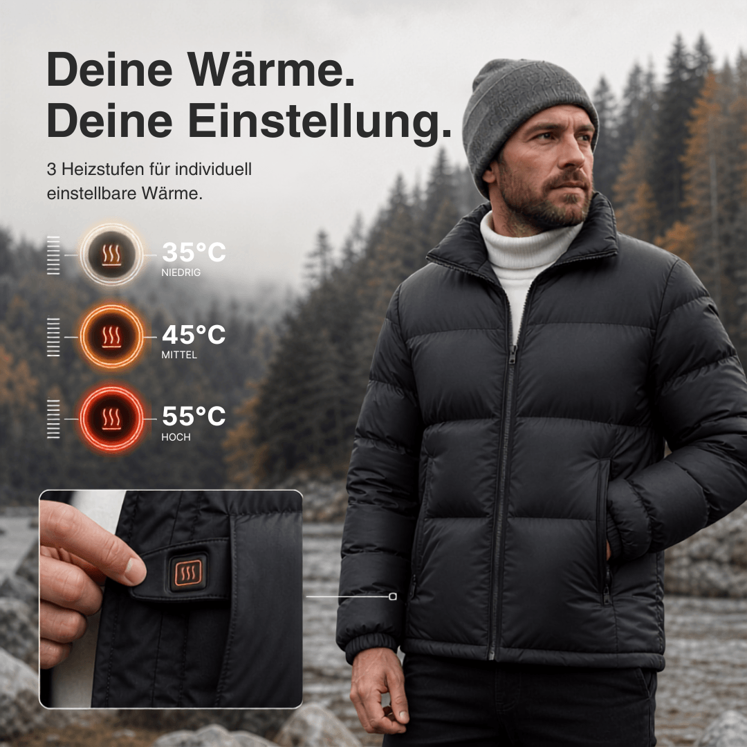 Beheizte Winterjacke mit 6 Heizzonen, 3 Stufen – Ansicht 9