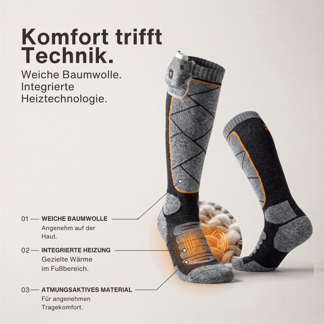 Beheizte Socken aus Baumwolle, 3 Heizstufen – Ansicht 18
