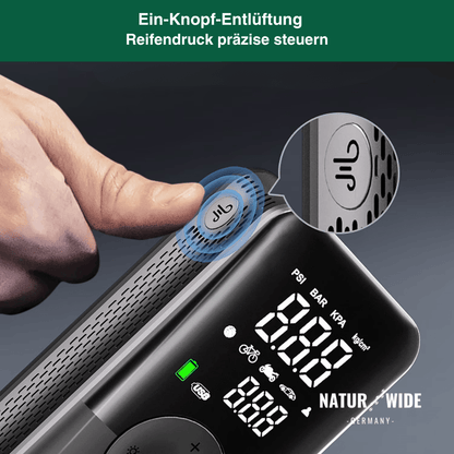 Akku-Reifenkompressor mit Display & Powerbank – Ansicht 14