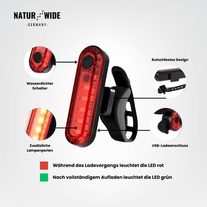 Fahrradlicht-Set mit 1200-Lumen-Frontlicht – Ansicht 2