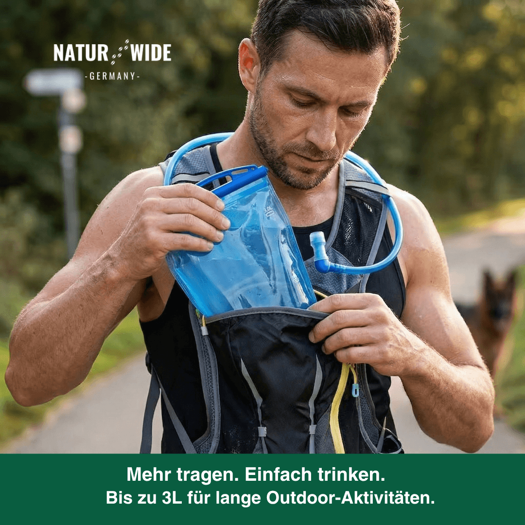 Trinkblase 1,5 / 2 / 3 L, BPA-frei, mit Schlauch – Ansicht 5