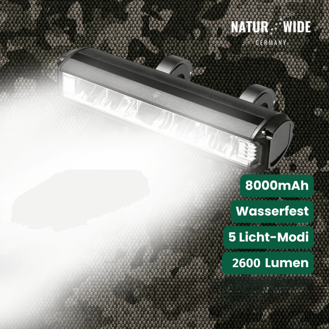 LumiMax Pro Fahrradlicht, 2600 Lumen, Powerbank – Ansicht 3