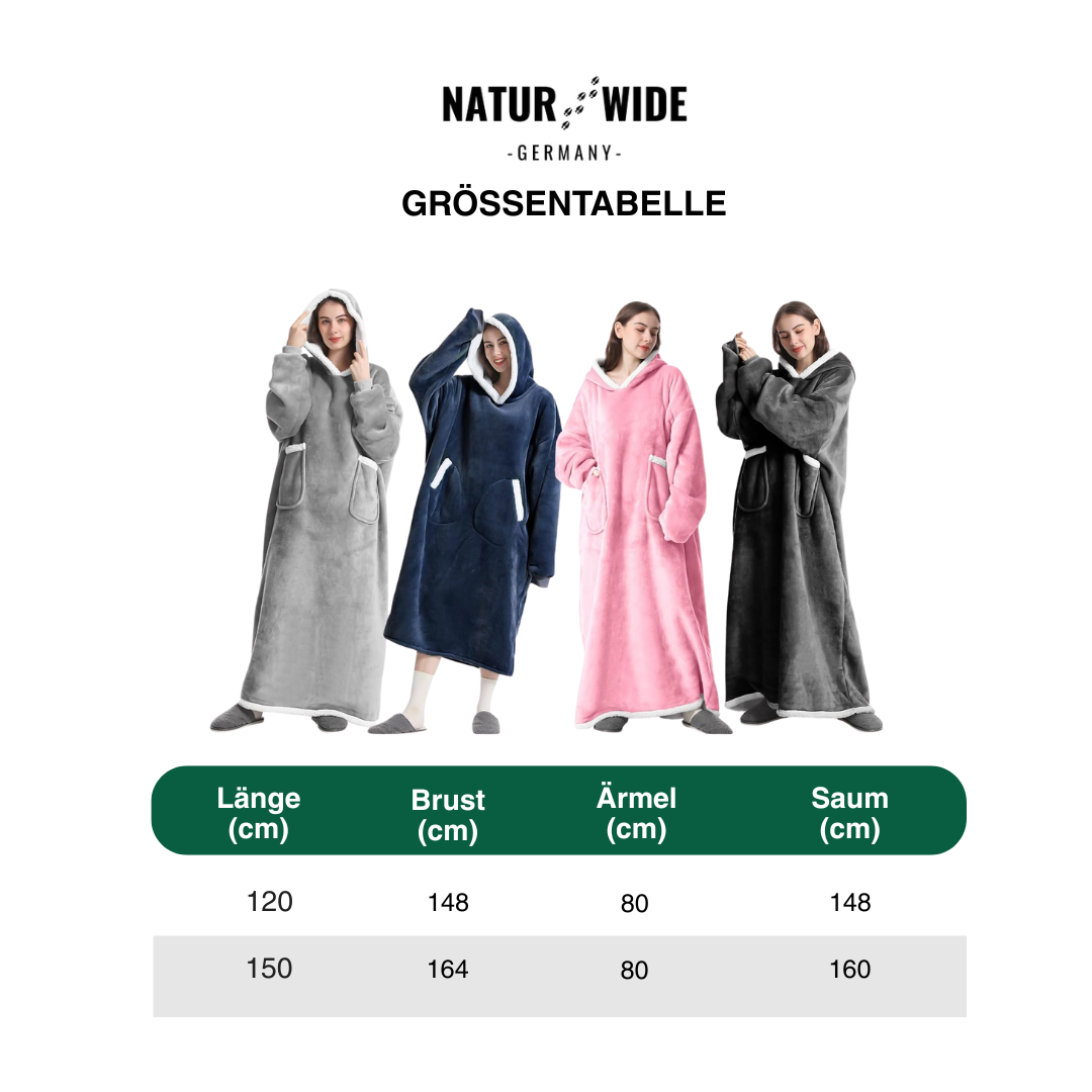Oversize Deckenhoodie aus Flanell mit Kapuze – Ansicht 2