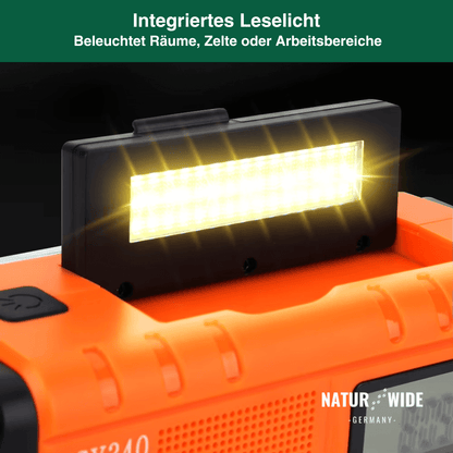 Kurbelradio mit Solar und 10.000-mAh-Powerbank – Ansicht 11
