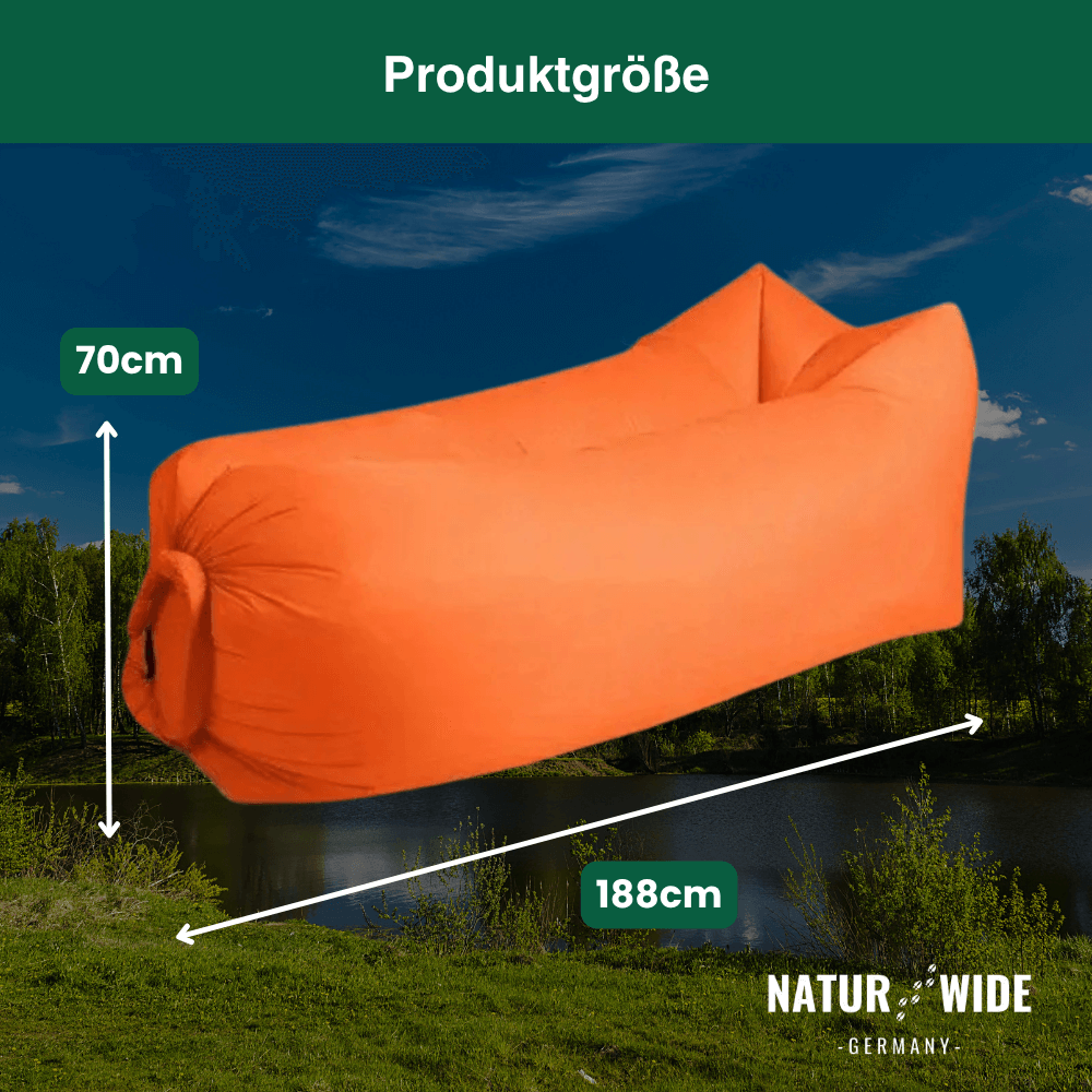 Aufblasbares Luftsofa ohne Pumpe, 200 × 70 cm – Ansicht 7