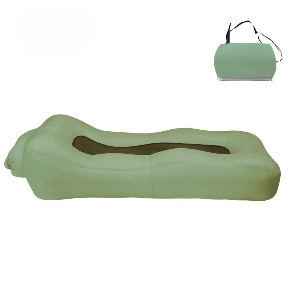 Aufblasbares Sofa-Luftbett ohne Pumpe, 200 kg – Grün