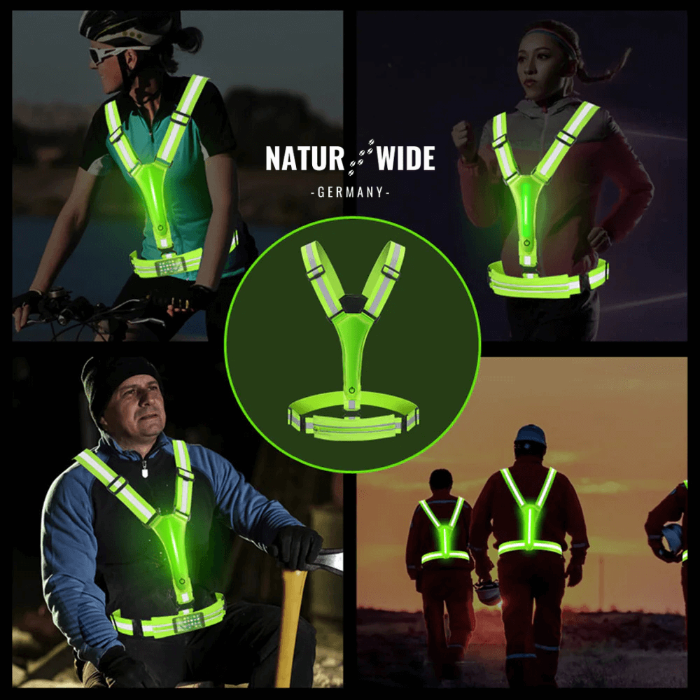 RunSafe LED-Leuchtweste zum Laufen & Radfahren – Ansicht 3