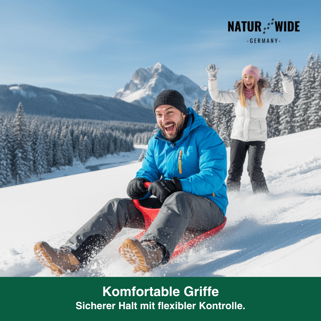 Schneerutscher mit Griffen, Kind & Erwachsene – Ansicht 6