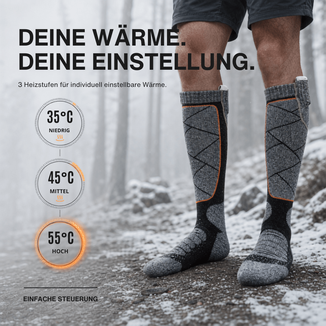 Beheizte Socken aus Baumwolle, 3 Heizstufen – Ansicht 10